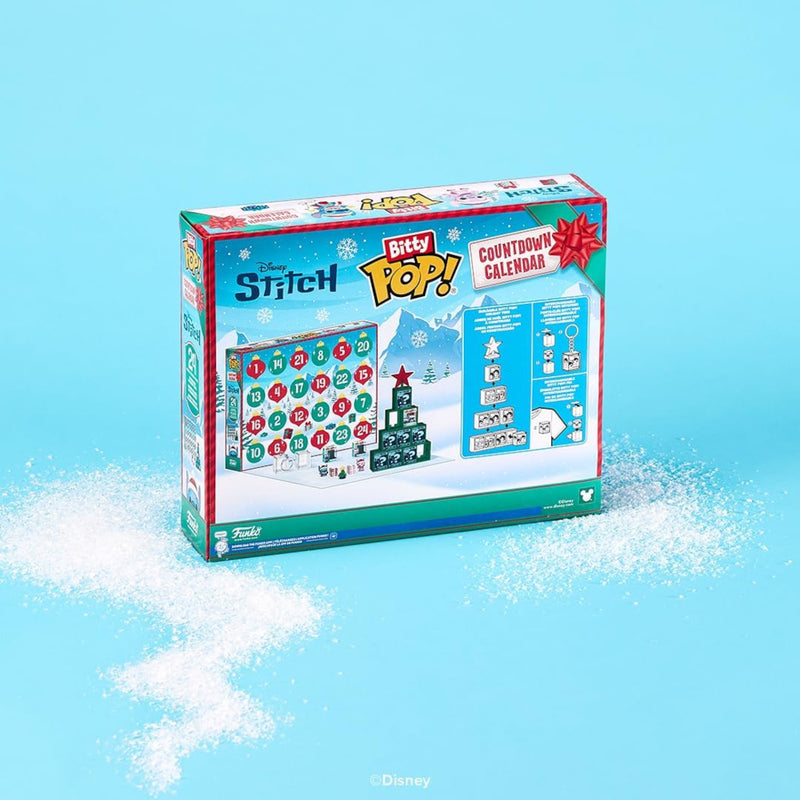 Funko Bitty POP Stitch Calendar - pudełko z boku - 24 mini figurki Disney Lilo Stitch christmas