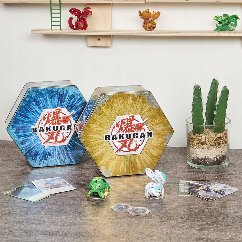 BAKUGAN BAKU-TIN ZŁOTY POJEMNIK METALOWE - widok 6 opakowania szczegoly zabawka kolekcja