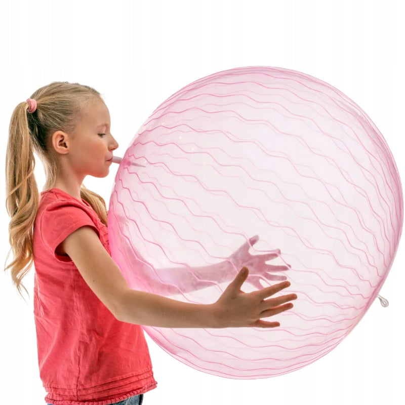 MEGA BAŃKA GEOMETRIC JUMBO BALL NIEBIESK - widok 5 opakowania szczegoly zabawka kolekcja