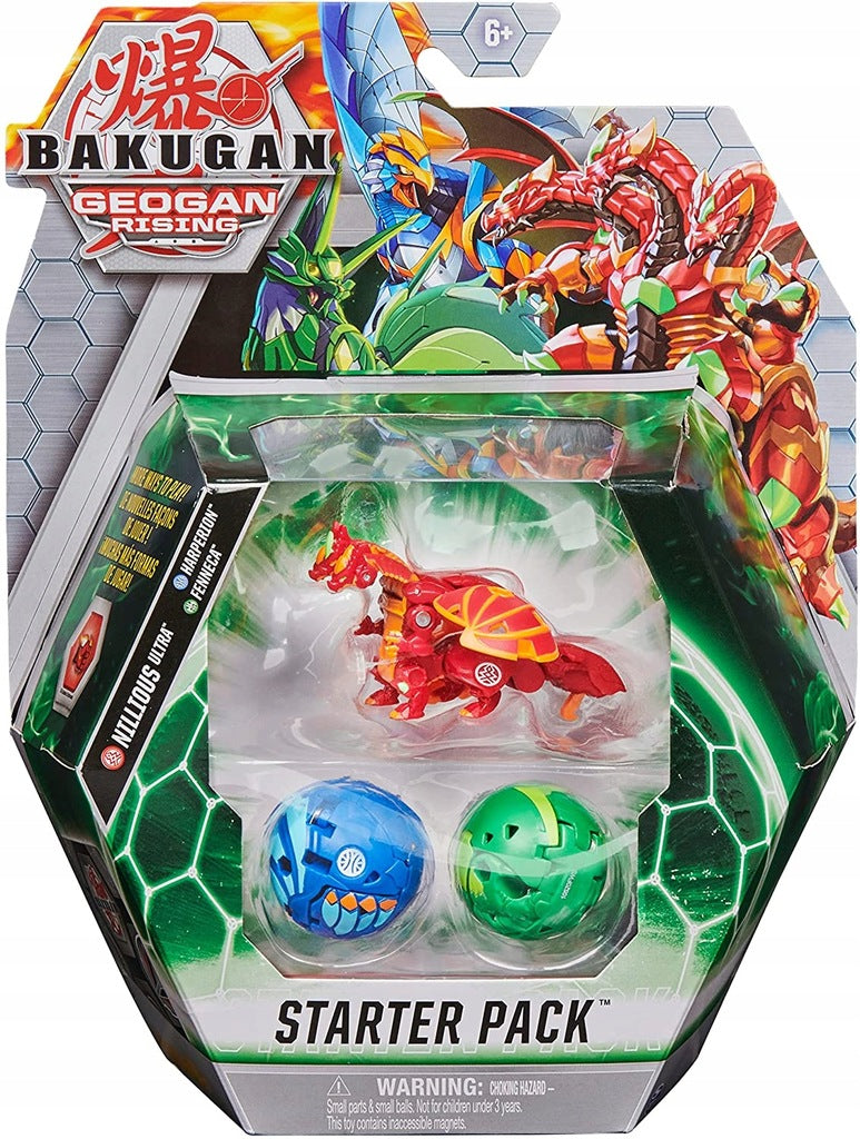 Zabawka BAKUGAN STARTER PACK NILLIOUS FENNECA HARPERION - kolekcjonerska premium zabawki Aseo dla dzieci