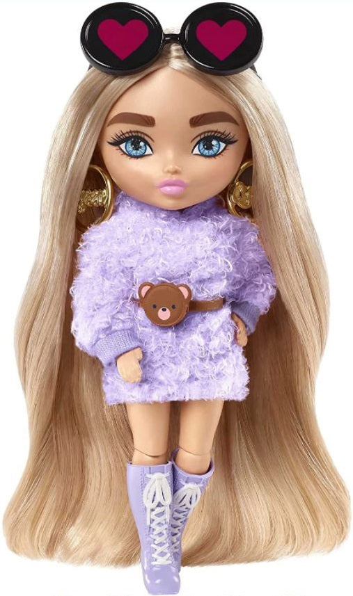 LALKA BARBIE EXTRA MINIS BLONDYNKA W SUK - widok 6 opakowania szczegoly zabawka kolekcja