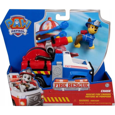 Psi Patrol Paw Patrol Pojazd Ratunkowy Rescue Fire Cruiser + Figurka Chase