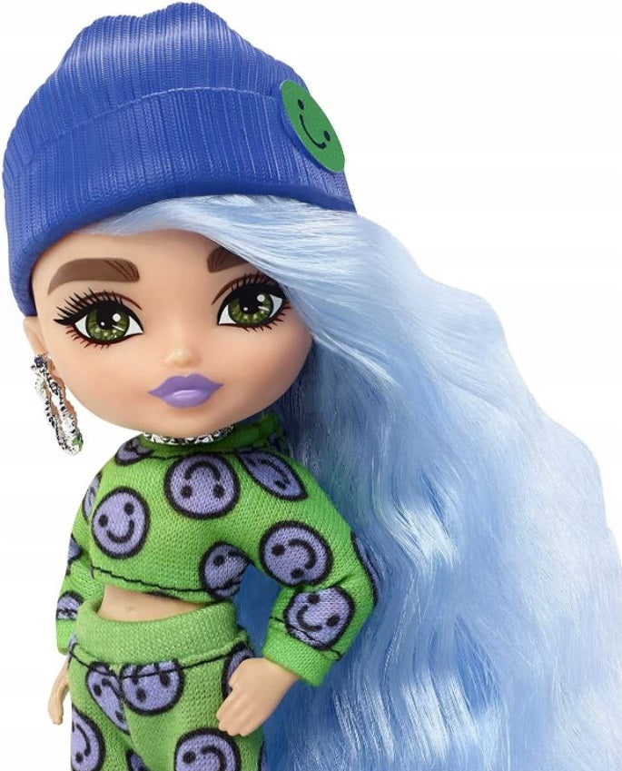 BARBIE EXTRA MINIS LALKA W NIEBIESKICH W - widok 6 opakowania szczegoly zabawka kolekcja