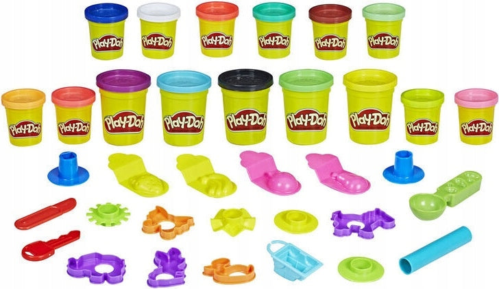 PLAY-DOH CIASTOLINA ZESTAW GÓRA KOLORÓW  - widok 2 opakowania szczegoly zabawka kolekcja