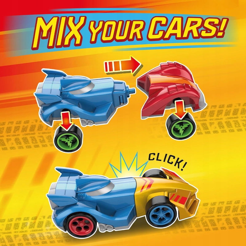T-RACERS 2.0 MIX 'N RACE MAGIC BOX FORCE - widok 3 opakowania szczegoly zabawka kolekcja