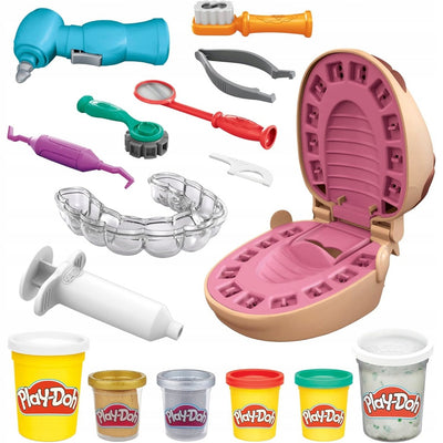 PLAY-DOH CIASTOLINA ZESTAW LECZENIE ZĘBA - widok 2 opakowania szczegoly zabawka kolekcja