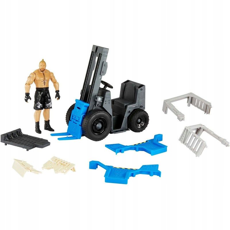 WWE WREKKIN' SLAM 'N STACK FORKLIFT WÓZE - widok 6 opakowania szczegoly zabawka kolekcja