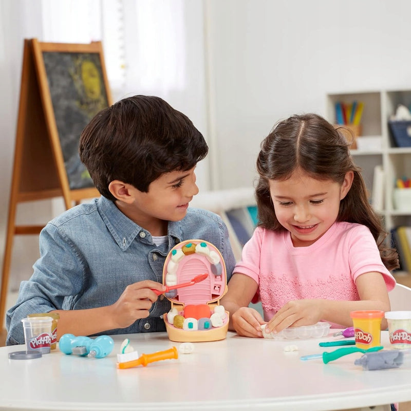 PLAY-DOH CIASTOLINA ZESTAW LECZENIE ZĘBA - widok 10 opakowania szczegoly zabawka kolekcja