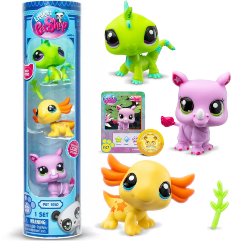 Zabawka LITTLEST PET SHOP LPS SERIA 1 PET TRIO ZESTAW 3-PA - kolekcjonerska TM Toys premium dla dzieci