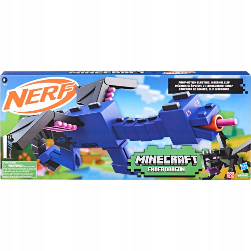 Zabawka KARABIN PISTOLET NERF ELITE MINECRAFT ENDER DRAGON - kolekcjonerska premium zabawki Aseo dla dzieci