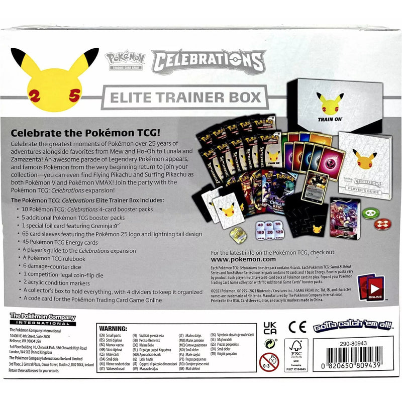 POKEMON TCG TRADING CARD GAME 25-LECIE C - widok 2 Pokemon TCG opakowanie szczegoly collectible