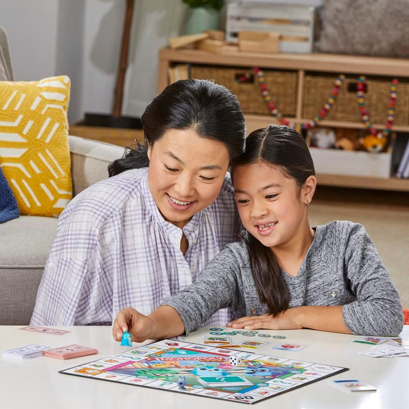 MONOPOLY JUNIOR 2w1 GRA PLANSZOWA DLA DZ - widok 3 opakowania Hasbro szczegoly kolekcja