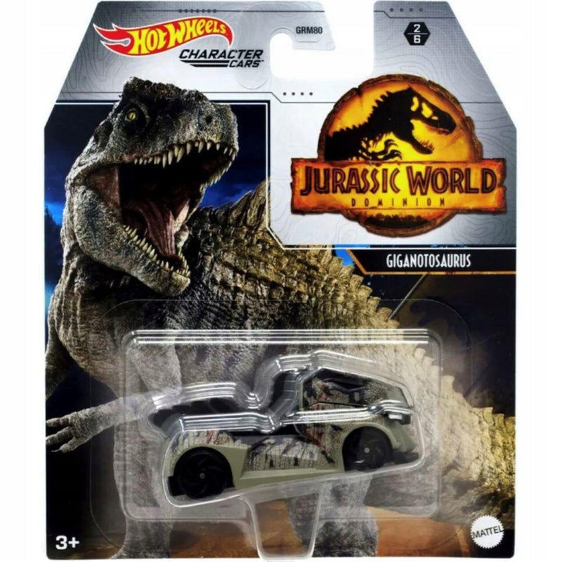Zabawka HOT WHEELS JURASSIC WORLD DOMINION CHARACTER CARS  - kolekcjonerska premium zabawki Aseo dla dzieci