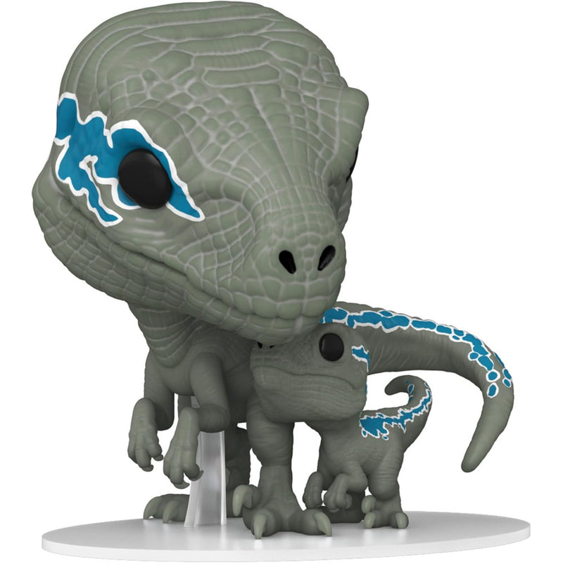 Funko POP Movies Jurassic World Blue Beta 1212 - tył pudełka - mama i dziecko raptory 2-pack